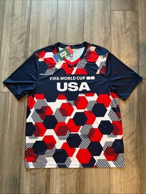 2026 USA Soccer‎ FIFA World Cup XLarge Men’s Fan Version Jersey Shirt